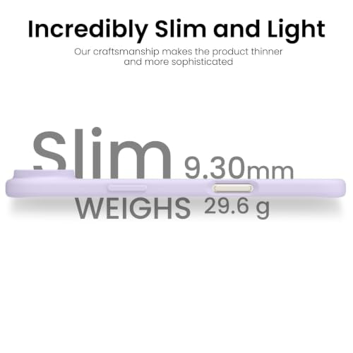ORNARTO for iPhone Air Case 6.5", Slim Liquid Silicone 3 Layers Soft Gel Rubber Shockproof Protective Cover with Anti-Scratch Microfiber Lining-Pastel Lilac - color: Pastel Lilac