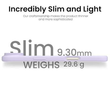 ORNARTO for iPhone Air Case 6.5", Slim Liquid Silicone 3 Layers Soft Gel Rubber Shockproof Protective Cover with Anti-Scratch Microfiber Lining-Pastel Lilac - color: Pastel Lilac