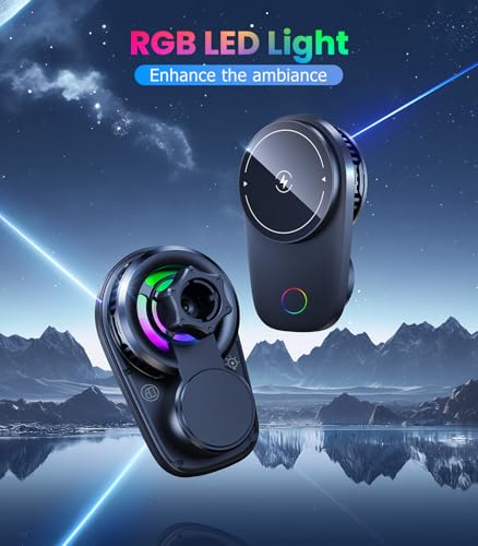 Wireless Magnetic Car Phone Holder Mount with Cooling Fan & RGB Lights, 15W Fast Charging Auto-Rotate Suction Cup Charger for iPhone 17/16/15/14/13 S25 Samsung, Car Dashboard/Windshield Mount - size: Suction cup