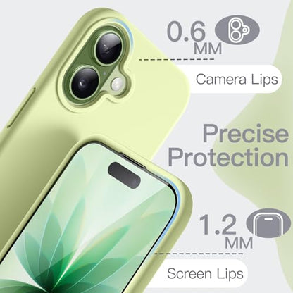 JETech Silicone Case for iPhone 17, Green | Silky Soft Touch, Shockproof Protection, Scratch Resistant, Microfiber Lining - color: Green, size: iPhone 17