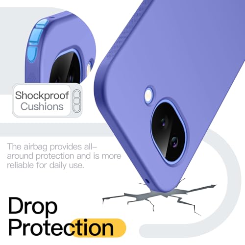 JETech Slim Case for Google Pixel 10a, Anti-Slip, Lavender | Soft TPU Design, Matte Finish, Shockproof Protection - color: Lavender