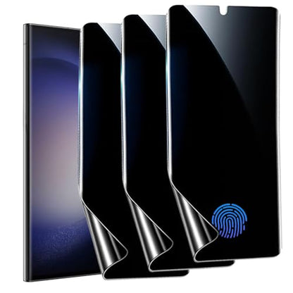 nulala Privacy Screen Protector for Samsung Galaxy S23 Ultra [Not Glass] Support Fingerprint Unlock -Touch Sensitive Anti-Spy Flexible TPU Film for Samsung S23 Ultra, 3-Pack - size: Galaxy S23 Ultra