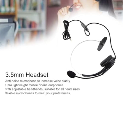Wired Trucker Headsets Noise Cancelling Mono Headset for Clear Calls Telephone Customer Service for Lightweight Comfortable Earphones