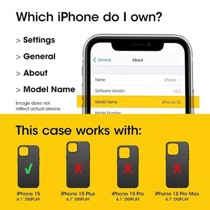 OtterBox iPhone 15, iPhone 14, & iPhone 13 (Only) - Defender Series Case - Black - Screenless - Rugged & Durable - with Port Protection - Holster Clip Includes - Microbial Defense Protection - color: Black