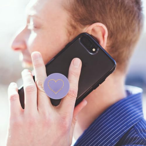 6 Pack Cellphone Phone Grip and Smartphones Stand, Collapsible Cell Phone Expanding Holder for Phone - Pink Black Purple Heart White, LJ002