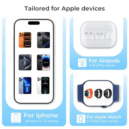 HAVIT W3111 3-in-1 Foldable Wireless Charger for iPhone, Watch & AirPods