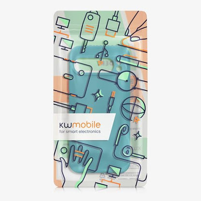 kwmobile Case Compatible with Google Pixel 9 Pro XL Case - Protective Slim TPU Phone Cover - Soft Matte Finish - Teal Matte - color: teal matte