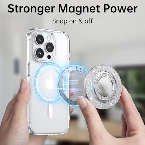 Syncwire Magnetic Phone Grip, Sparkle Ring Holder,Glitter Silver - color: Glitter Silver