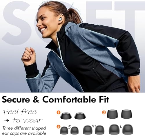 Lanteso True Wireless Earbuds Bluetooth 5.4, in Ear Headphones - color: Black