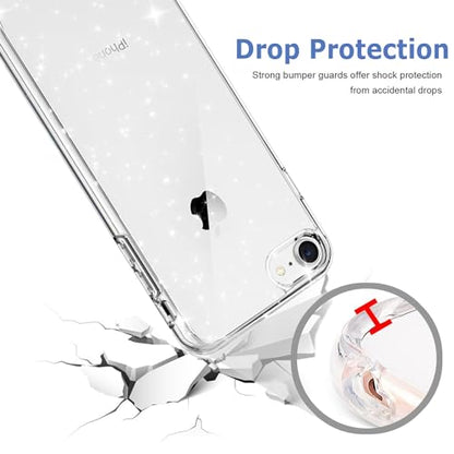 TENOC Phone Case Compatible with iPhone 6 Plus & iPhone 6s Plus, Glitter Case Clear Sparkling Protective Bumper Cute Cover for Girls Women - color: Clear Glitter, size: iPhone 6/6s Plus