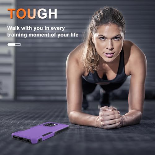 for Moto G 5G 2025 Case, Full Body Heavy Duty Rugged Shockproof Protective Phone Cover with Lanyard Strap, Tempered Glass Screen Protector, Lavender | with Tempered Glass Screen Protector+Lanyard Strap,Rugged Shockproof Protective Phone Case - color: Lave