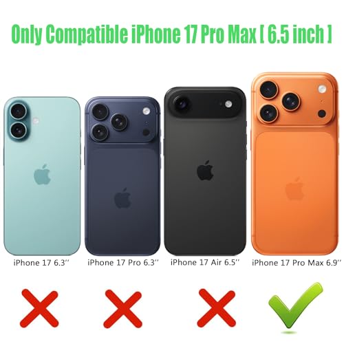 Battery Case for iPhone 17 Pro Max, 12000mAh Slim Portable Rechargeable Protective Battery Pack Cover Wireless Charging Case Compatible with iPhone 17 Pro Max (6.9 inch) Extended Charger Cover(Black) - size: iPhone 17 Pro Max (6.9 inch)