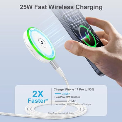 Super Fast Wireless Charger Pad Magnetic Charger for Samsung Galaxy S26 25W - color: White