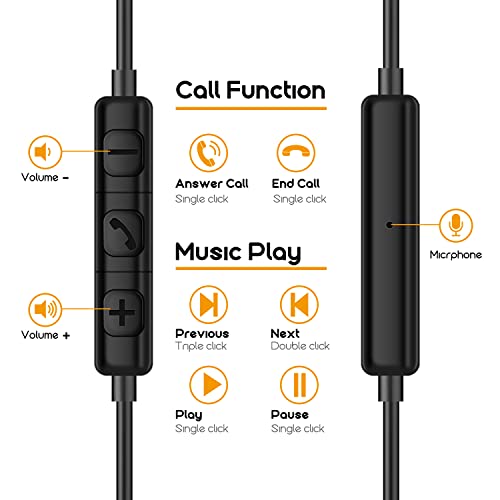 Wired Earphones in Ear Headphones Earbuds for iPhone 13 12/12 Mini 11 Pro/11 Pro Max Headphones, Stereo NoiseIsolating Compatible with 7/8/8 Plus/X/XS/XR/XS Max and iPad - color: 1 pack-black