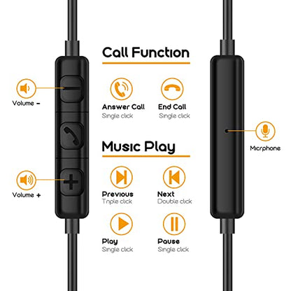 Wired Earphones in Ear Headphones Earbuds for iPhone 13 12/12 Mini 11 Pro/11 Pro Max Headphones, Stereo NoiseIsolating Compatible with 7/8/8 Plus/X/XS/XR/XS Max and iPad - color: 1 pack-black
