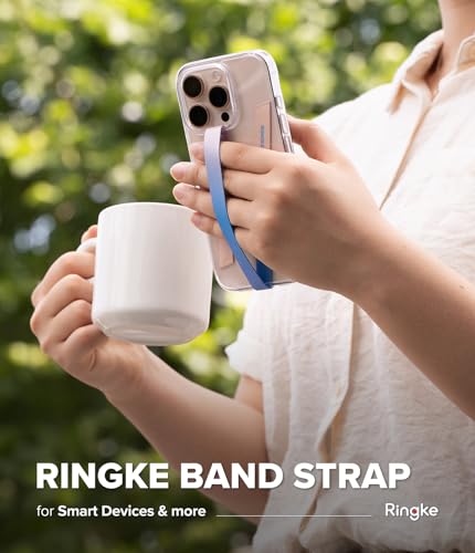 Ringke Band Strap Phone Grip for Women, Slim Lightweight Cute Universal Phone Strap Designed for iPhone, Galaxy, Pixel Case - color: Stripe