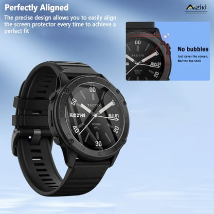 6 Pack Compatible for Garmin Tactix Delta Screen Protector, Flexible TPU Film [Not Glass], Full Coverag, HD Clear Easy Install, Bubble Free for Garmin Tactix Delta Screen Protector - size: RM6-Garmin Tactix Delta-US