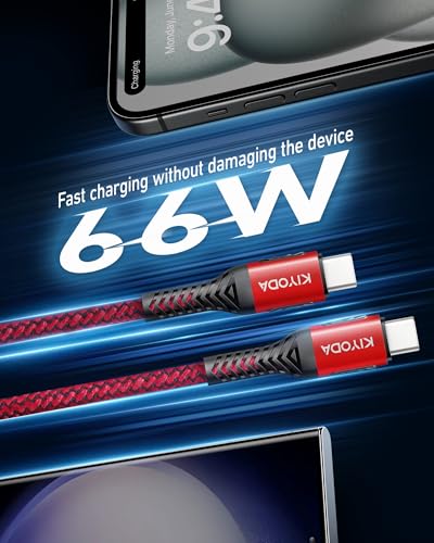 Coiled USB C Cable 6FT, 2Pack USB C to USB C Cable for Car 66W USB-C Fast - color: Red, size: 6FT - 2Pack, style: USB C to USB C