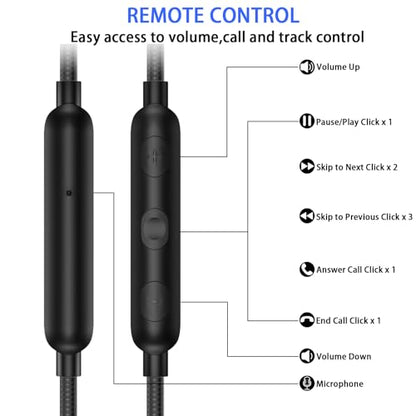 Wired Over Ear Earbuds with Microphone Ear Hooks,3.5mm Headphones - color: Black+Purple
