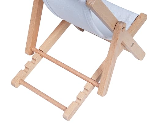Foldable Wooden Cell Phone Stand, Phone Holder for Desk - color: White