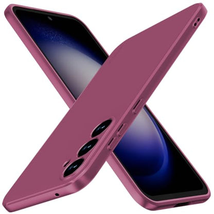 X-level for Samsung Galaxy S23 FE Case Slim Fit Ultra-Thin Super Soft TPU Phone Back Cover, Light Protective Matte Finish Coating Case for Samsung S23 FE 5G -WineRed - color: Winered