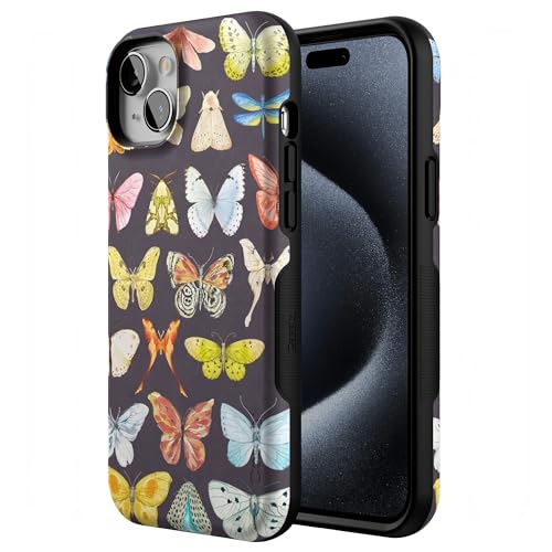 Casely iPhone 15 Plus Case | Midnight Monarch | Jenna Palek x Casely | Bold Protective Design | Compatible with MagSafe - color: Midnight Monarch | Jenna Palek x Casely