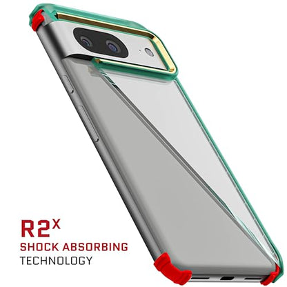Ghostek Covert Google Pixel 8 Clear Case - Compatible with Wireless Charging, Transparent Silicone, Shockproof Phone Cover (6.2 Inch, Teal) - color: Teal [Limited Edition], size: Pixel 8