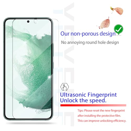 Screen Protector for Samsung Galaxy S22, [2+2 Pack] Tempered Glass for Galaxy S22 & Camera Lens Protectors[Ultrasonic Fingerprint Unlock] [Case Friendly] [Bubble-Free] - size: Galaxy S22