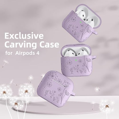 Lerobo for AirPods 4 AirPods 5 Case with Cleaner Kit & Keychain, Lavender - color: A-Lavender, size: AirPods 5&4