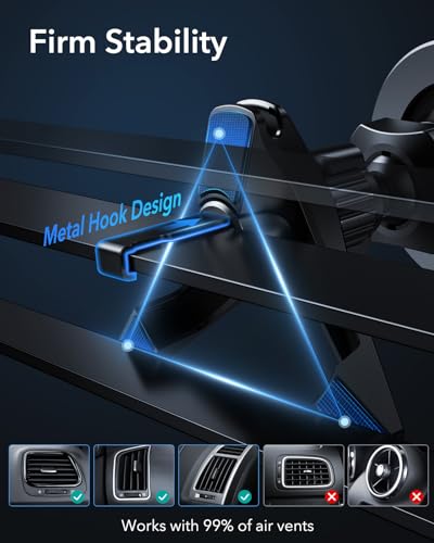 ESR for MagSafe Car Mount, Car Phone Holder for iPhone 18 Pro Max/Duo/17-12 - color: Carbon Fiber Black