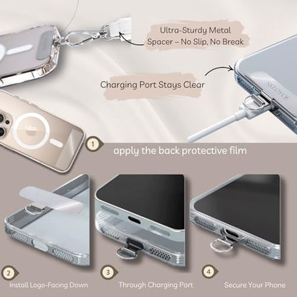 S&loyoe Clip and Go Strap for Phone with Wallet Crossbody Phone Lanyard Adjustable Strap with Detachable Wristlet Wallets