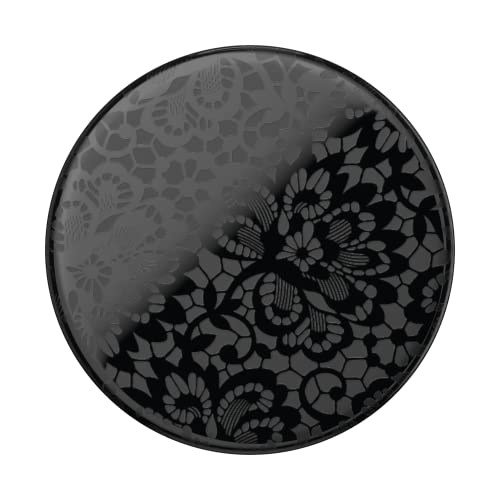 PopSockets Adhesive Phone Grip, Holder, Phone Stand, Black - Lace Noir - color: Lace Noir, style: Adhesive