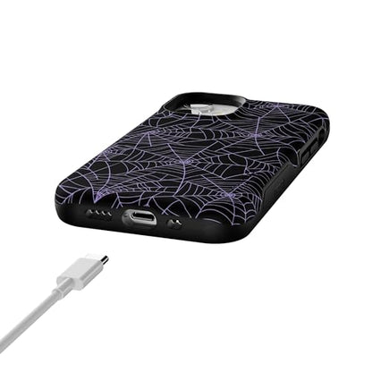 Casely iPhone 12 Mini Case | Midnight Web | Spider Web | Bold Protective Design | Compatible with MagSafe - color: Midnight Web | Spider Web, size: Iphone 12 Mini