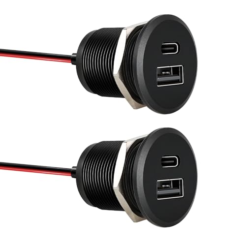 acegoo 24W USB C Car Charger, Aluminum Fast Charging 12V USB Outlet - color: Small Panel*2