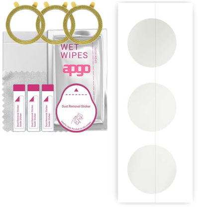 apgo 3x Hydrogel Matte Screen Protector for with a diameter of Ø 50, Hydrogel Film, Flexible, Soft TPU with positioning layer easy installation