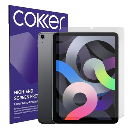 COKER 2 Pack Paperfeel Screen Protector for iPad Air 10.9 inch 5/4th & iPad Pro 11 inch 6/5/4th Matte Anti-Glare, Anti-Scratch, Anti-Fingerprint, 9H Hardness, Smooth as Silk PET Film, Blue Light Block, Easy Install - size: iPad Air 10.9 inch 5/4th Gen