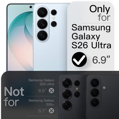 JETech Magnetic Slim Case for Samsung Galaxy S26 Ultra, Omphalodes | Compatible with MagSafe, Anti-Slip Grip, Full Camera Lens Protection, Ultra-Thin Lightweight, Matte Finish Phone Cover - color: Omphalodes, size: Galaxy S26 Ultra