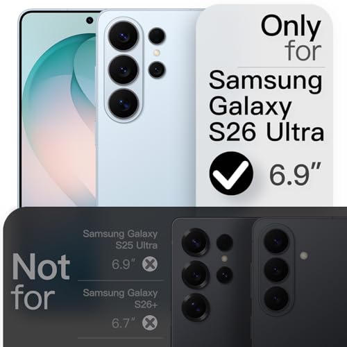 JETech Magnetic Slim Case for Samsung Galaxy S26 Ultra, Omphalodes | Compatible with MagSafe, Anti-Slip Grip, Full Camera Lens Protection, Ultra-Thin Lightweight, Matte Finish Phone Cover - color: Omphalodes, size: Galaxy S26 Ultra