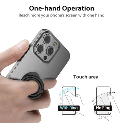 Phone Grip, Phone Ring Holder Finger Kickstand, Foldable & Adjustable Double Metal Cell Phone Rings Gripper Stand for iPhone Samsung &Other Phones - Sparkle Blue - color: Sparkle Blue