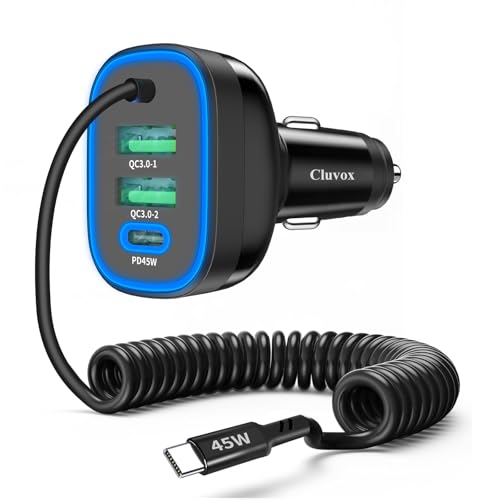 90W USB C Super Fast Car Charger for iPhone 18 Pro Max/Duo/17/Android Phone