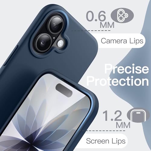 JETech Silicone Case for iPhone 17, Navy Blue | Silky Soft Touch, Shockproof Protection, Scratch Resistant, Microfiber Lining - color: Navy Blue, size: iPhone 17