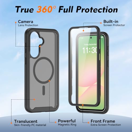 Magnetic Phone Case for Samsung Galaxy A57 5G, Army Green - color: Army Green
