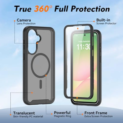Magnetic Phone Case for Samsung Galaxy A57 5G, Army Green - color: Army Green