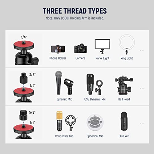 NEEWER DS001 Table Overhead Camera Mount Arm 11.8-20in/30-51 cm Telescopic - style: DS001