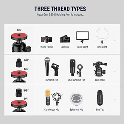 NEEWER DS001 Table Overhead Camera Mount Arm 11.8-20in/30-51 cm Telescopic - style: DS001