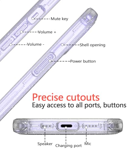 Diverbox for iPhone 13 Case [Compatible with MagSafe] [Shockproof] [Dropproof] [with Screen Protector ] 3in1 Heavy Duty Protection Phone Case Cover for Apple iPhone 13 (Clear Flash (Magnet)) - color: Clear Flash (Magnet)