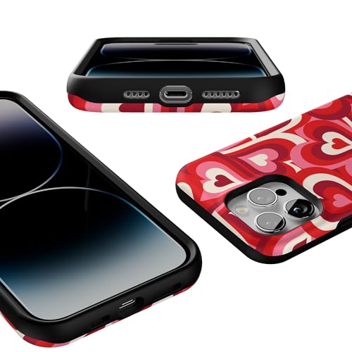 Casely iPhone 14 Pro Max Case | Love Song Remix | Ombre Hearts | Bold Protective Design | Compatible with MagSafe - color: Love Song Remix | Ombre Hearts