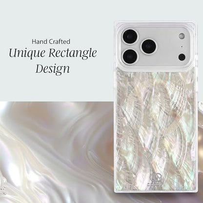 COCOMII Rectangle for iPhone 17 Pro Case, Natural Real Mother of Pearl | Compatible with MagSafe Wireless Charging, Shockproof 10ft Drop Protection, Camera & Screen Protection, Premium Glossy Finish - color: Natural Real Mother of Pearl, size: iPhone 17 P