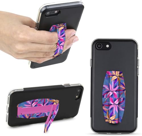 Gear Beast Universal Cell Phone Grip - Ultra Slim Elastic Finger Holder & Phone Stand - color: TropicalLilies