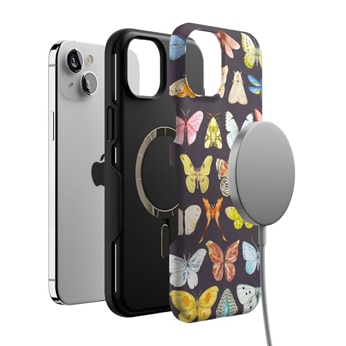 Casely iPhone 15 Plus Case | Midnight Monarch | Jenna Palek x Casely | Bold Protective Design | Compatible with MagSafe - color: Midnight Monarch | Jenna Palek x Casely